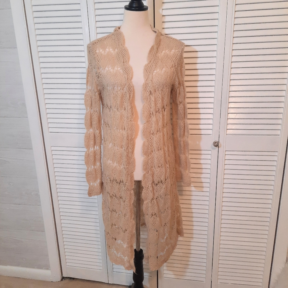 Toffee apple crochet cardigan kimono medium *U
